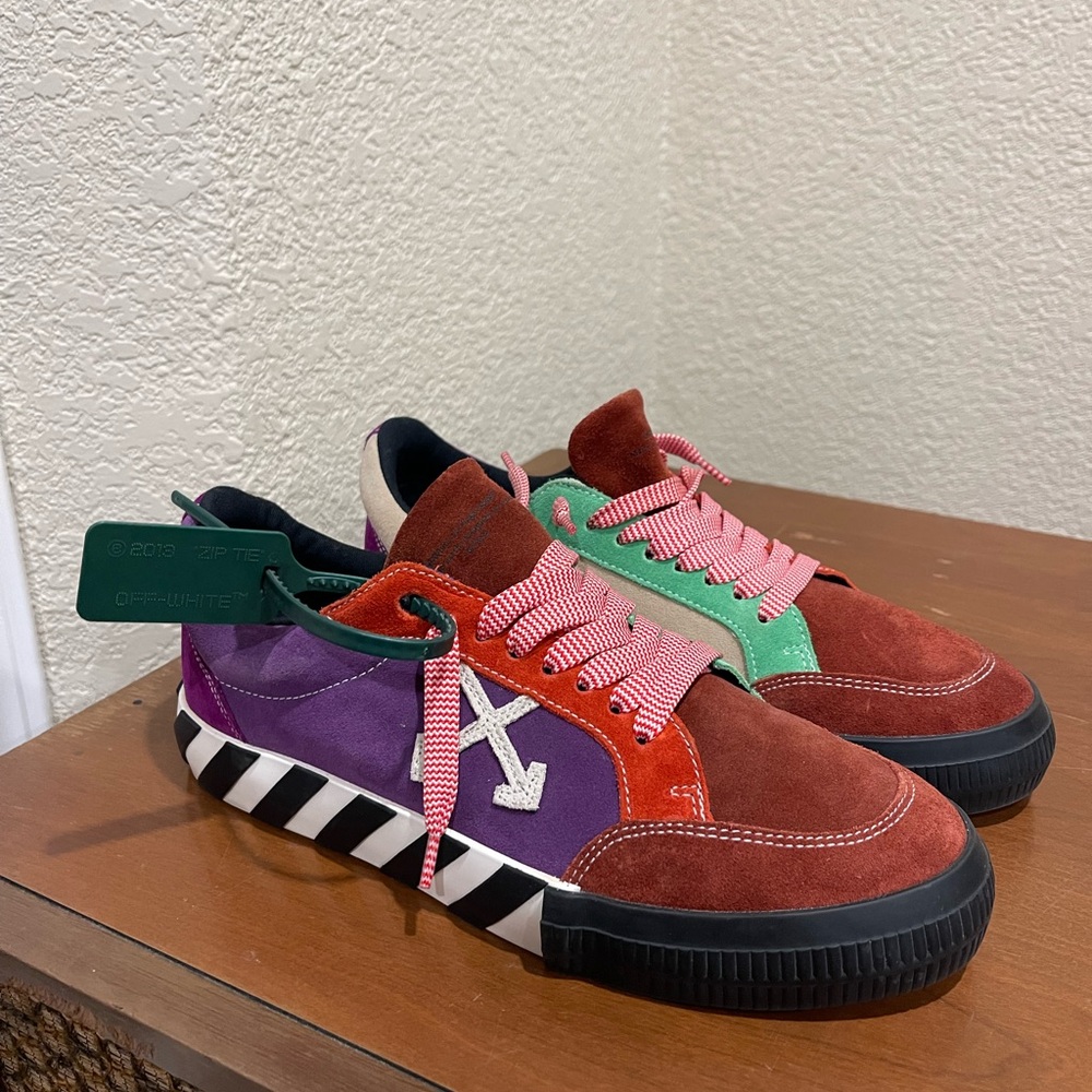 Off-White Multicolor Suede Sneakers - image 3